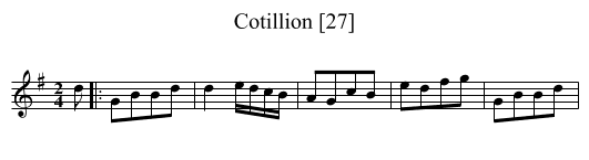 Cotillion [27] - staff notation