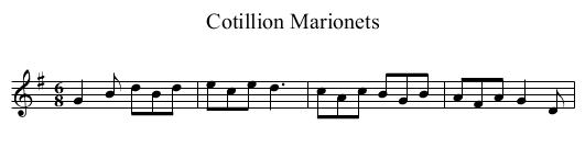 Cotillion Marionets - staff notation