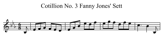 Cotillion No. 3 Fanny Jones' Sett - staff notation