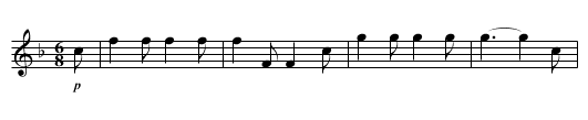 COTILLION No. 3. tune 5 - staff notation