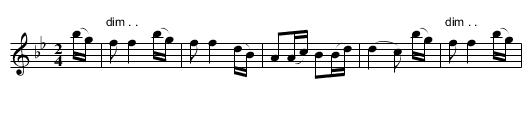 COTILLION No. 6. tune 2 - staff notation