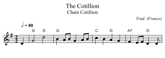 Cotillion, The - staff notation