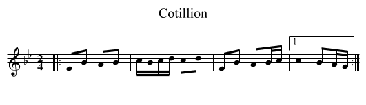 Cotillion - staff notation
