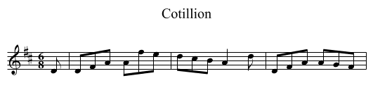 Cotillion - staff notation