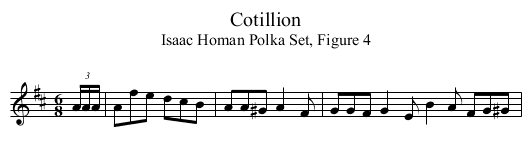 Cotillion - staff notation