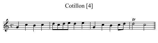 Cotillon [4] - staff notation