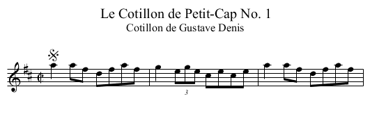 Cotillon de Petit-Cap No. 1, Le - staff notation