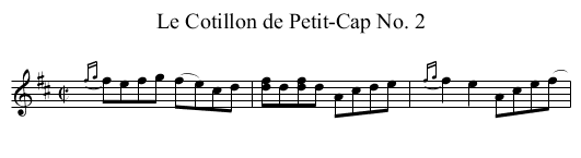 Cotillon de Petit-Cap No. 2, Le - staff notation