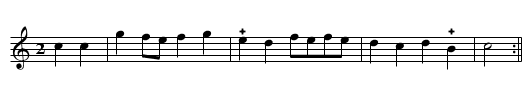 Cotillon - staff notation