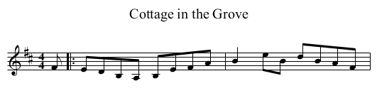 Cottage in the Grove - staff notation