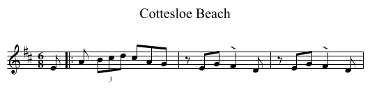 Cottesloe Beach - staff notation