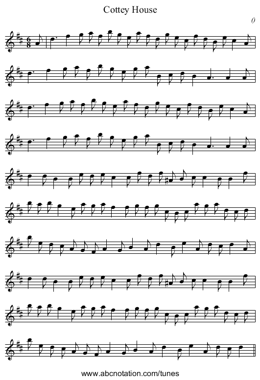 Cottey House - staff notation