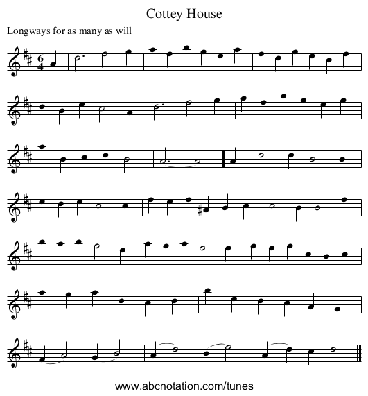 Cottey House - staff notation