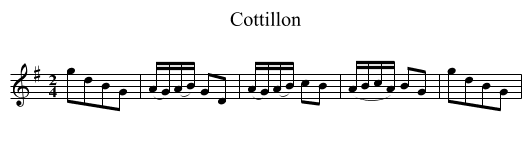 Cottillon - staff notation