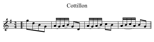 Cottillon - staff notation