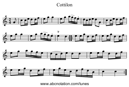 Cottilon - staff notation