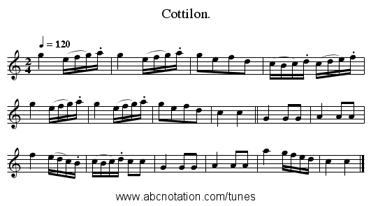 Cottilon. - staff notation