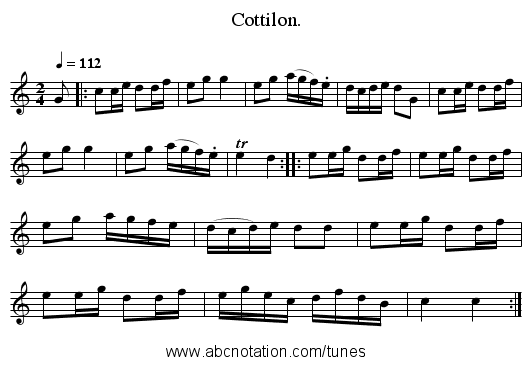 Cottilon. - staff notation