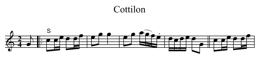 Cottilon - staff notation