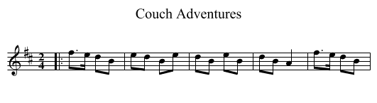 Couch Adventures - staff notation