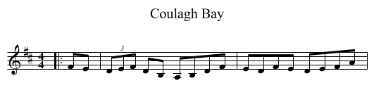 Coulagh Bay - staff notation