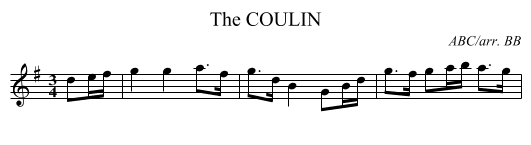 COULIN, The - staff notation