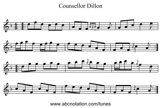 Counsellor Dillon - staff notation