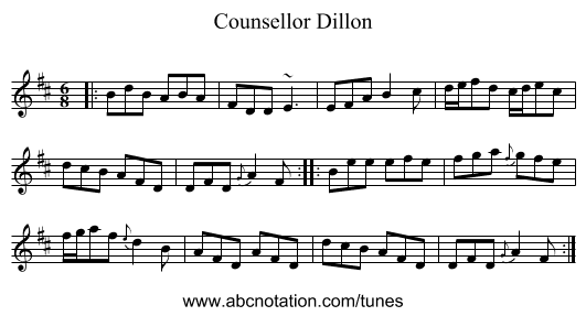 Counsellor Dillon - staff notation