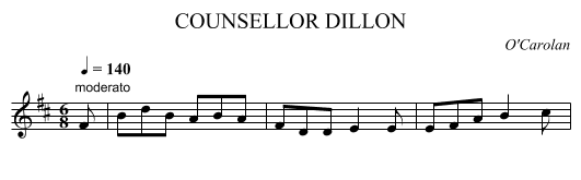 COUNSELLOR DILLON - staff notation