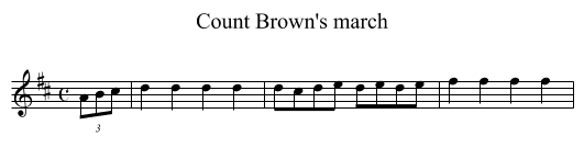 Count Brown's march - staff notation