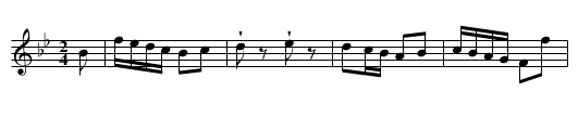 Count Kenvenhullar's March. JJo6.147 - staff notation