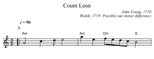 Count Leon - staff notation