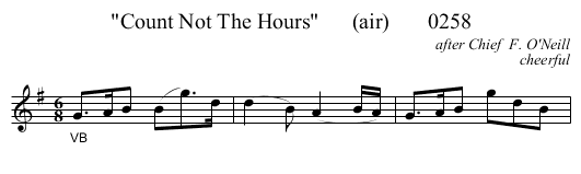 Count Not The Hours      (air)       0258 - staff notation