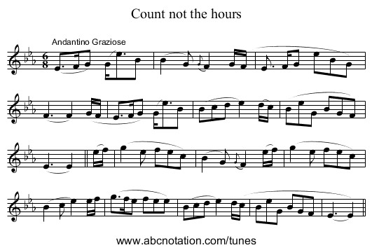 Count not the hours - staff notation