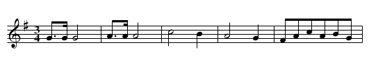 Count Sax's Minuet - staff notation