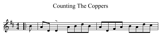 Counting The Coppers - staff notation