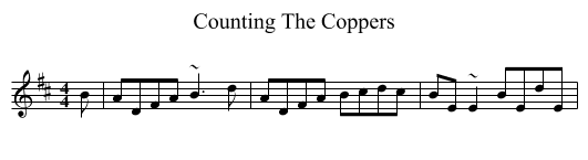 Counting The Coppers - staff notation