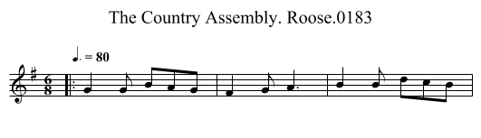 Country Assembly. Roose.0183, The - staff notation