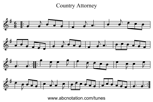 Country Attorney - staff notation
