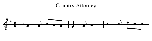 Country Attorney - staff notation
