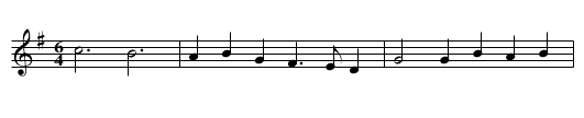 Country Bumkin [sic] - staff notation