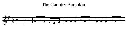 Country Bumpkin, The - staff notation