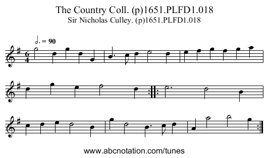 Country Coll. (p)1651.PLFD1.018, The - staff notation