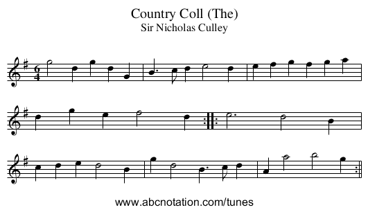 Country Coll (The) - staff notation