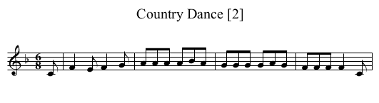 Country Dance [2] - staff notation