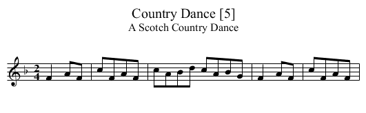 Country Dance [5] - staff notation