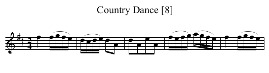 Country Dance [8] - staff notation