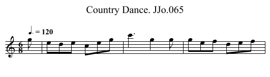 Country Dance. JJo.065 - staff notation
