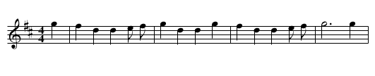Country Dance - staff notation