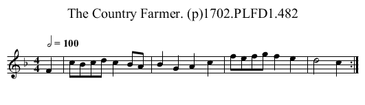Country Farmer. (p)1702.PLFD1.482, The - staff notation